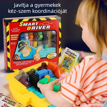 Huarong Dao mozgó puzzle gyerekeknek – logikai és térbeli gondolkodás fejlesztése, asztali játék (műanyag játék)