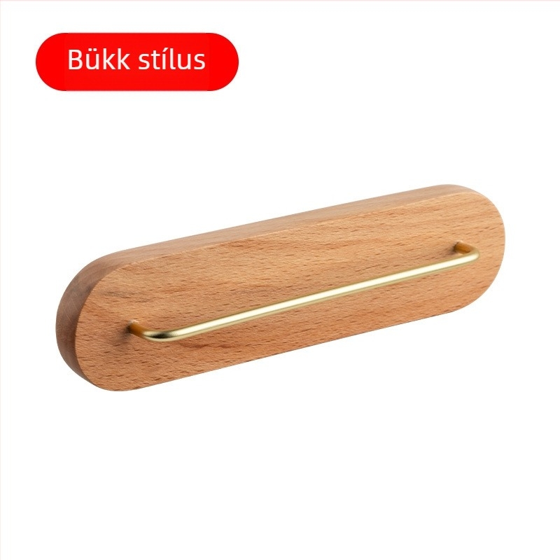 Fali kávéfilter-papírtartó diófából – minimalistikus kialakítás, konuszos forma