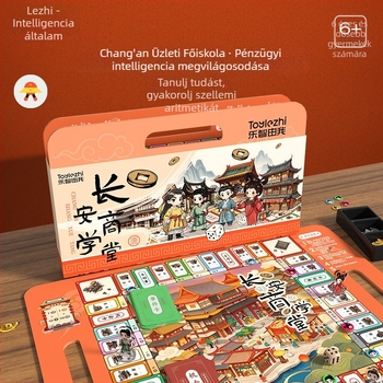Monopoly-stílusú társasjáték – Deluxe kiadás: Chang’an Üzleti Főiskola – Körutazás Kínában gyerekeknek, oktató játék
