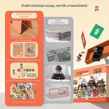 Monopoly-stílusú társasjáték – Deluxe kiadás: Chang’an Üzleti Főiskola – Körutazás Kínában gyerekeknek, oktató játék