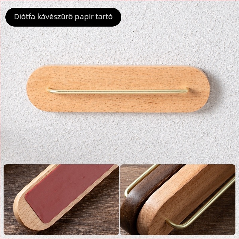 V60 konus alakú falra szerelhető kávéfilter-tartó, univerzális tárolás