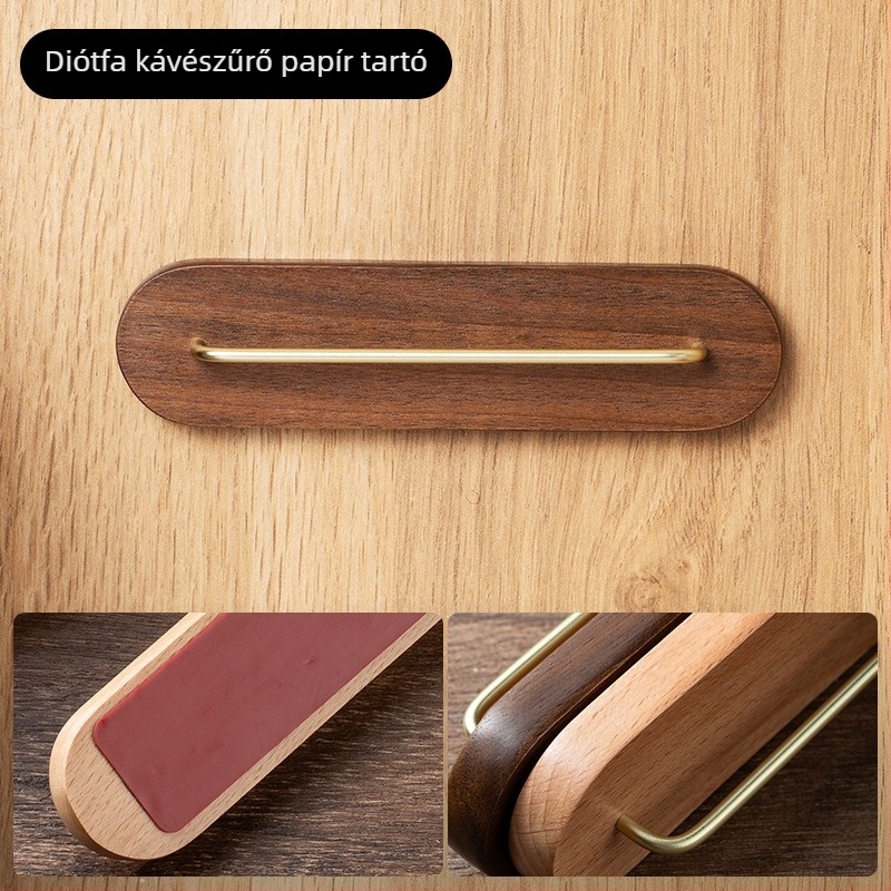 V60 konus alakú falra szerelhető kávéfilter-tartó, univerzális tárolás