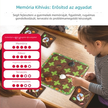 Kisnyuszi: Étellopás – társasjáték gyerekeknek és családoknak, memória és logikai gondolkodás fejlesztése.