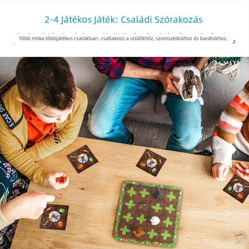 Kisnyuszi: Étellopás – társasjáték gyerekeknek és családoknak, memória és logikai gondolkodás fejlesztése.
