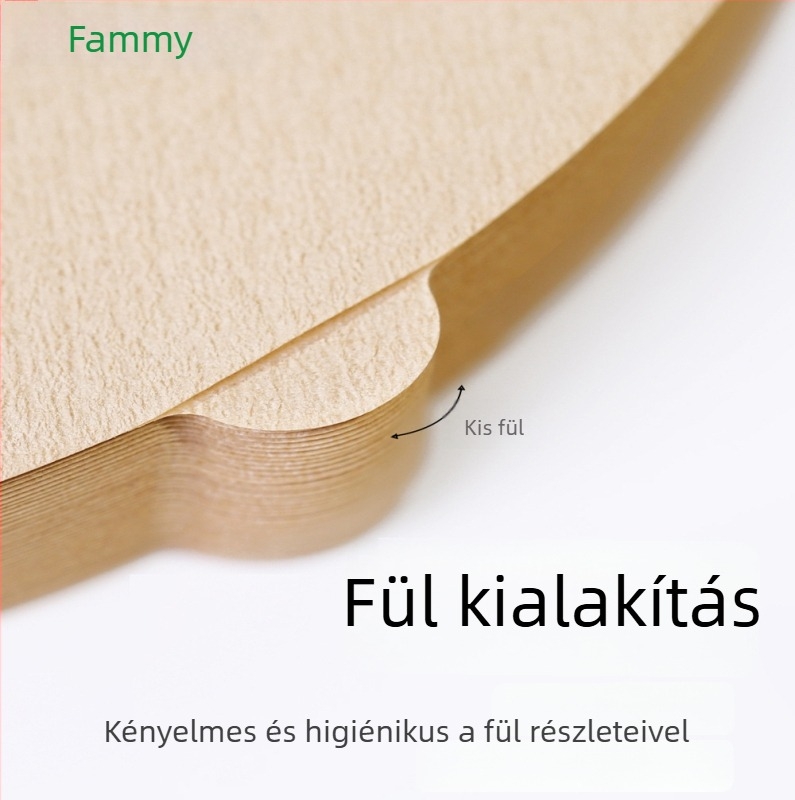 V60 kónikus kávéfilter papír – csepegtető szűrő, természetes színű