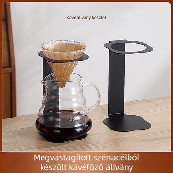 Kézzel készített kávéállvány fém szűrőpohár-tartóval, V60-hoz