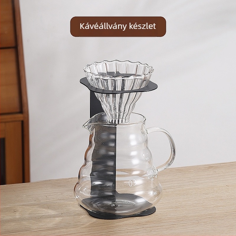 Kézzel készített kávéállvány fém szűrőpohár-tartóval, V60-hoz