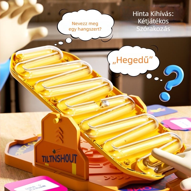 Kétfős interaktív asztali játék — oktató fejtörő és versengő stratégiai társasjáték 4–6 éveseknek.