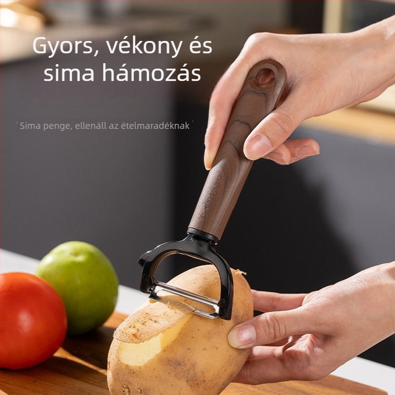 Rozsdamentes acél gyümölcshámozó, ananász- és almahámozó — konyhai eszköz