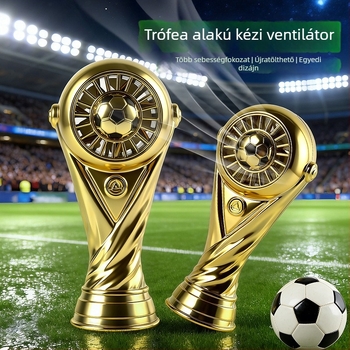 2026 Új Modell Futball‑trófea – Mini Kézi USB Asztali Ventilátor
