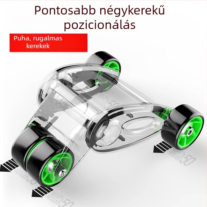 Négykerekű hasizom görgő otthoni edzéshez, férfiaknak és nőknek, kezdőknek edzőfelszerelés