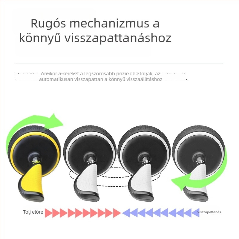 Személyre szabott automata haskerék férfiak és nők számára, edzéseszköz a hasizmokhoz, csúszásmentes felülettel