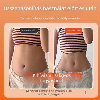 Ezüstionos hőzáras deréktámasz, két-zónás EMS hasmasszírozó