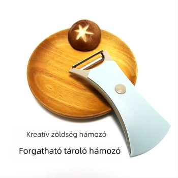 Kettő az egyben hámozó, forgó dinnyeszeletelő, gyümölcs- és burgonyahámozó, virágvágó kés, hámozó eszköz