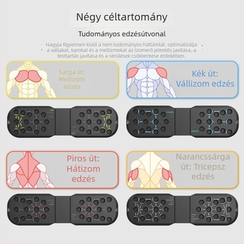 Összecsukható, többfunkciós fekvőtámasz tábla otthoni edzéshez – mellkas és has edző