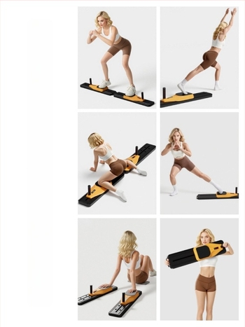 Hasizom-edző deszka, többfunkciós sík plank edződeszka, összecsukható, osztott típusú haskarcsúsító és erősítő eszköz, Pilates deszka