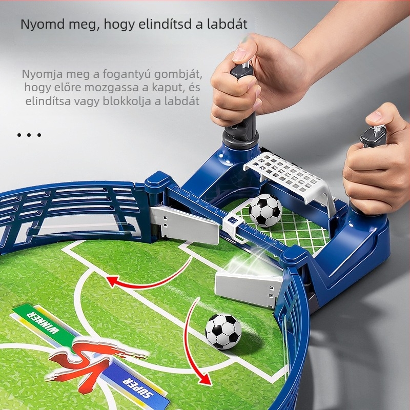 Gyerekeknek szóló asztali fociasztal két játékos számára, szülő-gyermek interaktív oktató társasjáték, szimulált stadion