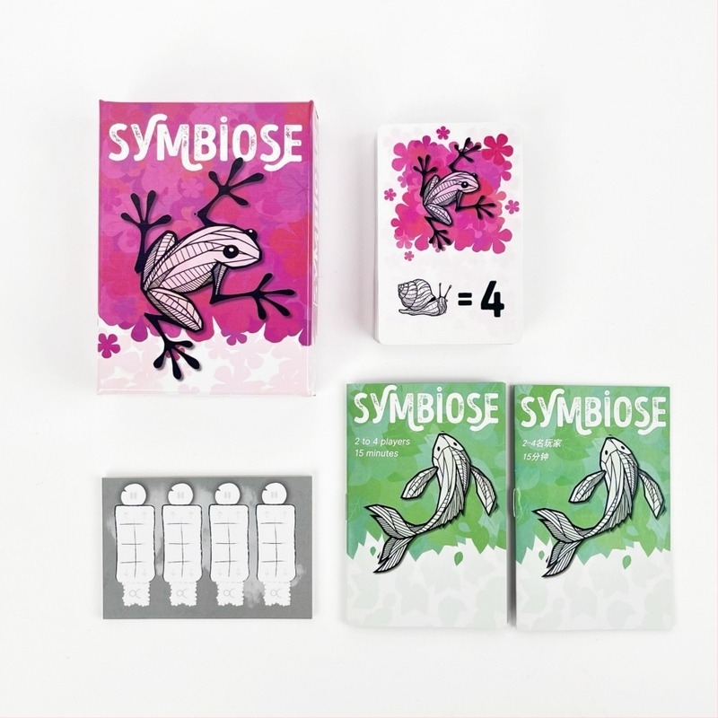 Symbiose: Társasjáték-kártyák 2–4 játékos számára – stratégiai, könnyed összejöveteli játék