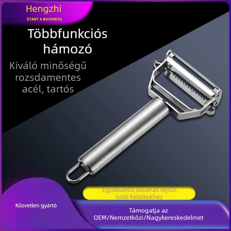 Rozsdamentes acél konyhai reszelő és hámozó – multifunkcionális gyümölcsökhöz, zöldségekhez és burgonyához