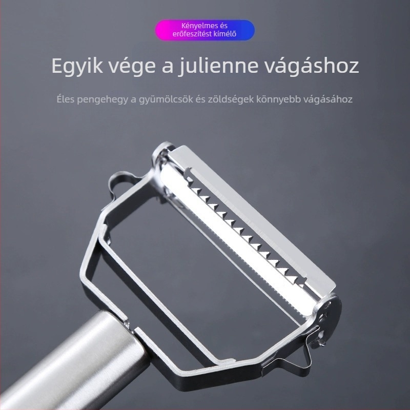 Rozsdamentes acél konyhai reszelő és hámozó – multifunkcionális gyümölcsökhöz, zöldségekhez és burgonyához