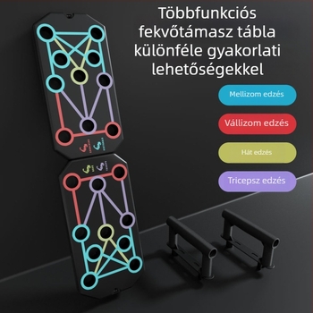 Hordozható többfunkciós fekvőtámasz edződeszka, otthoni használatra — mellkas- és hasizom-edzésre
