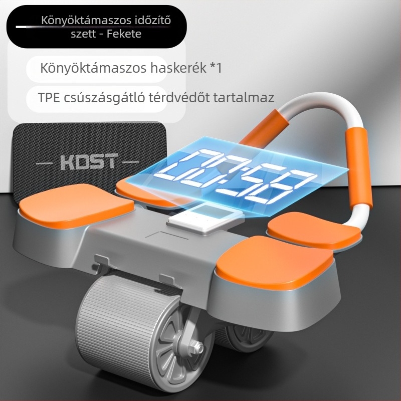 Négyszárnyú támasztású hasizom-roller automatikus visszafordítással – otthoni fitnesz eszköz
