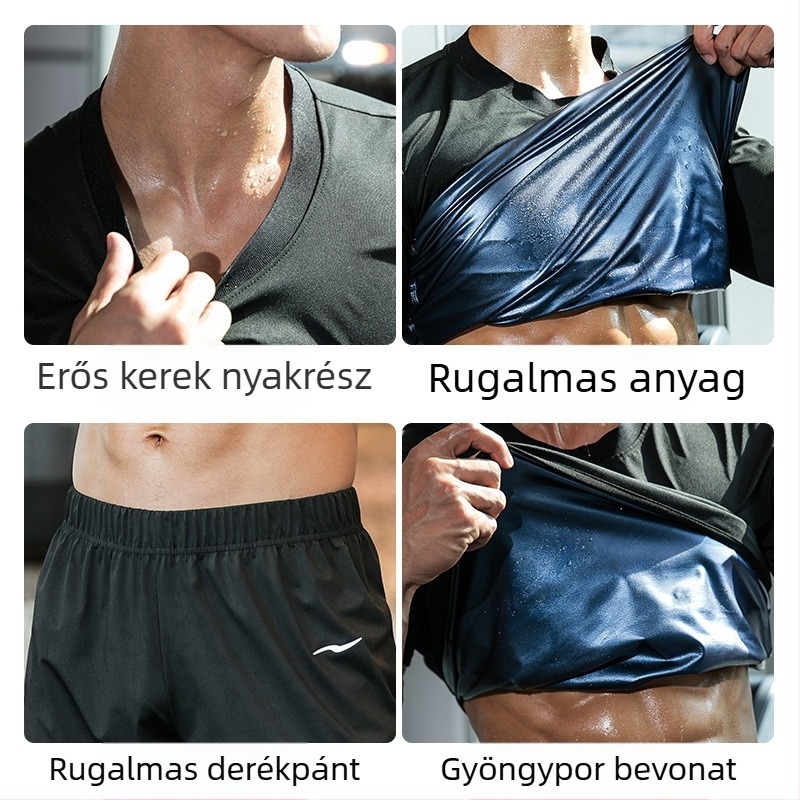 Férfi szauna edzésruha – hosszú ujjú, nagy méret