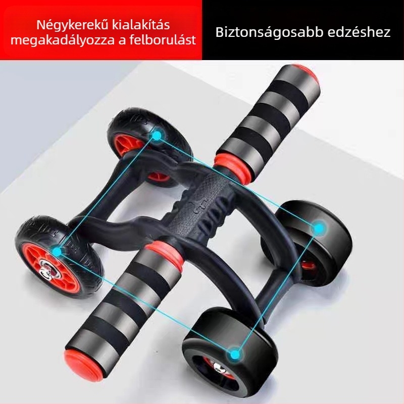 Négykerekű hasizom görgő otthoni edzéshez