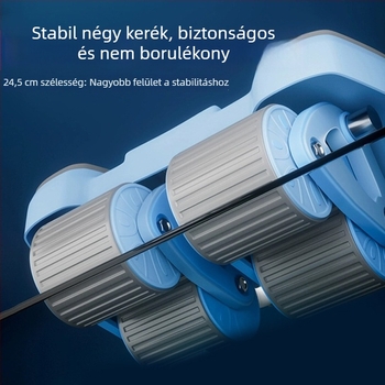 Hasizom görgő négy kerékkel és hat könyökkel, otthoni használatra – automatikus visszapattanás, hasizom-edzés