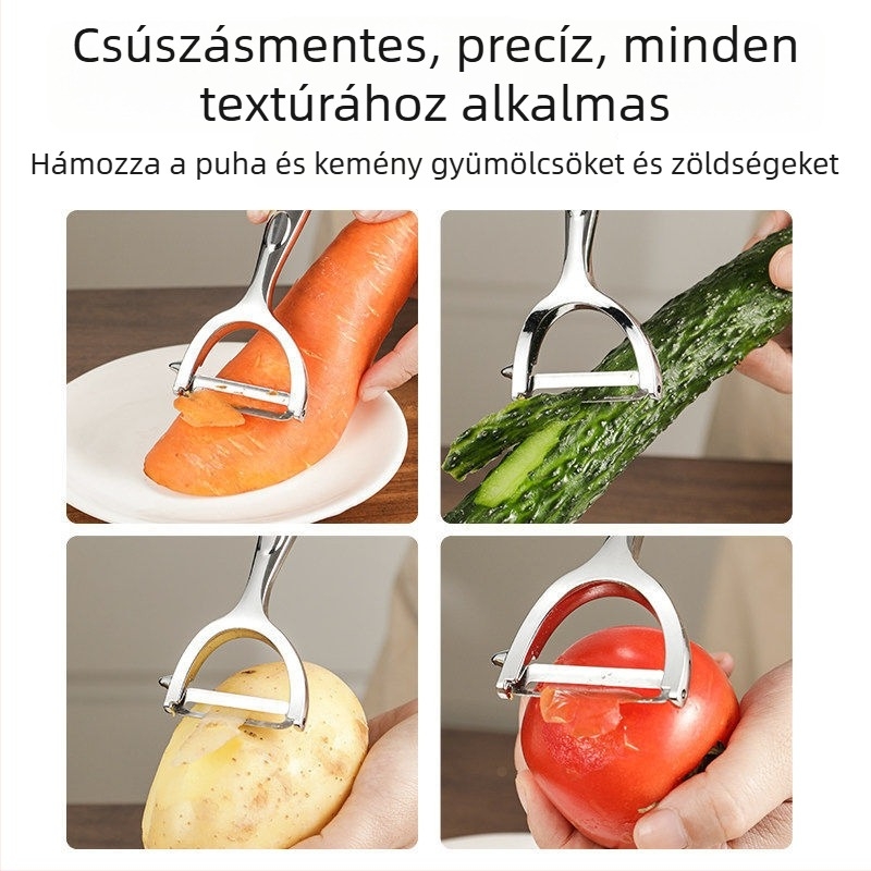 304 rozsdamentes acélból készült gyümölcs- és zöldségHámozó – alma hámozó, többfunkciós hámozóeszköz