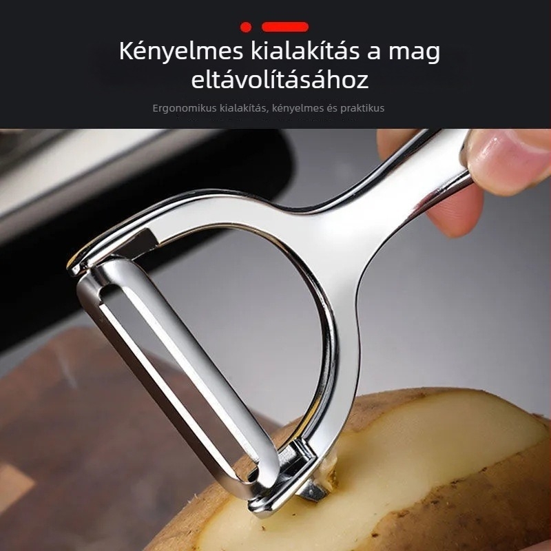 Cinkötvözetes konyhai hámozó – Többfunkciós hámozókés burgonyához, almához és dinnyéhez