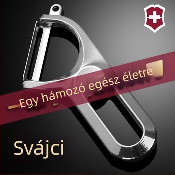 Svájci rozsdamentes acél hámozó kés – többfunkciós konyhai hámozó burgonyára, almára és dinnyére