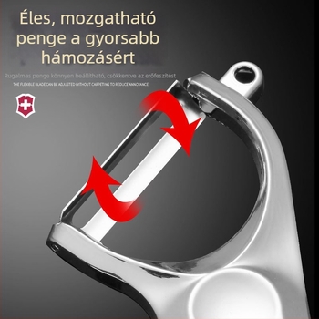 Svájci rozsdamentes acél hámozó kés – többfunkciós konyhai hámozó burgonyára, almára és dinnyére