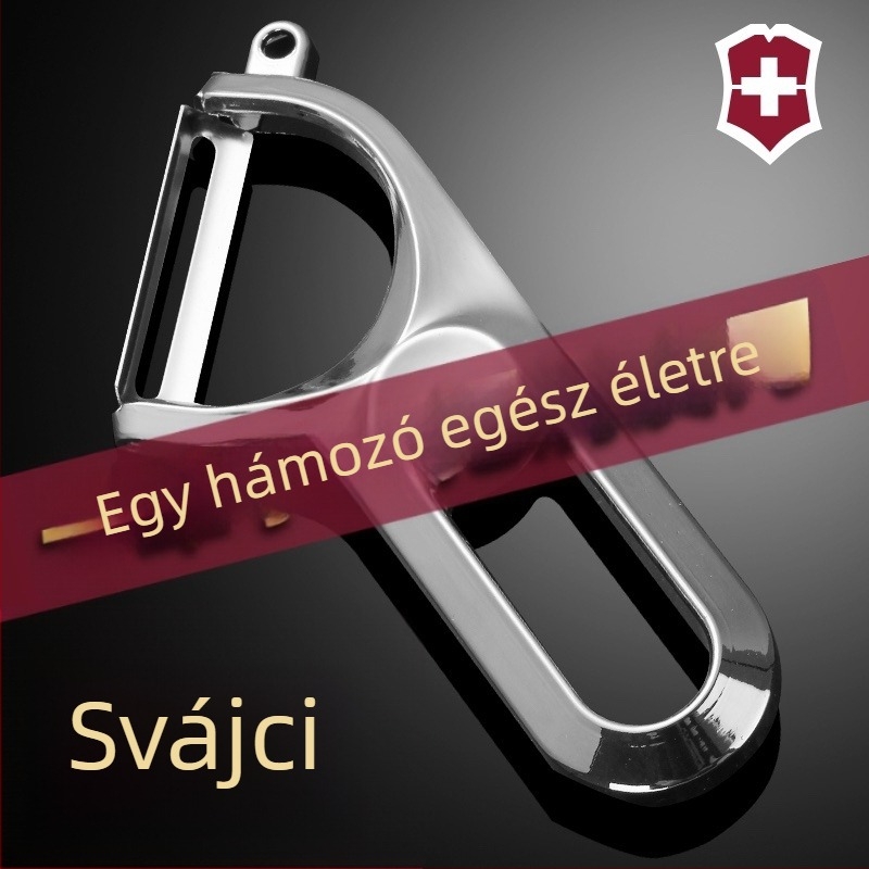 Svájci rozsdamentes acél hámozó kés – többfunkciós konyhai hámozó burgonyára, almára és dinnyére