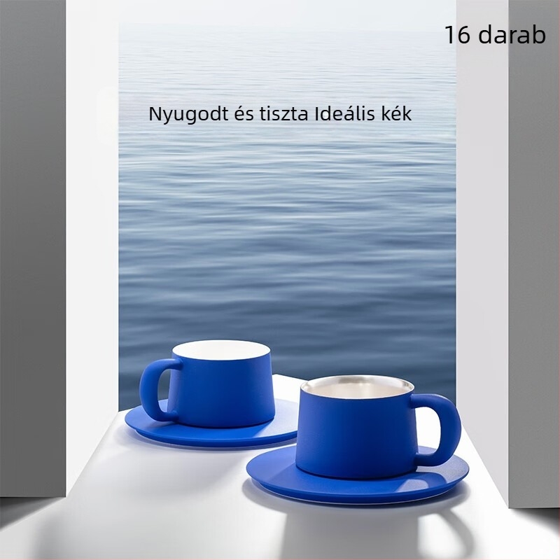 Sixteen-Open prémium kézzel készített kerámia kávés bögre készlet, minimalist design, fehér máz, 300 ml, ideális kávéhoz