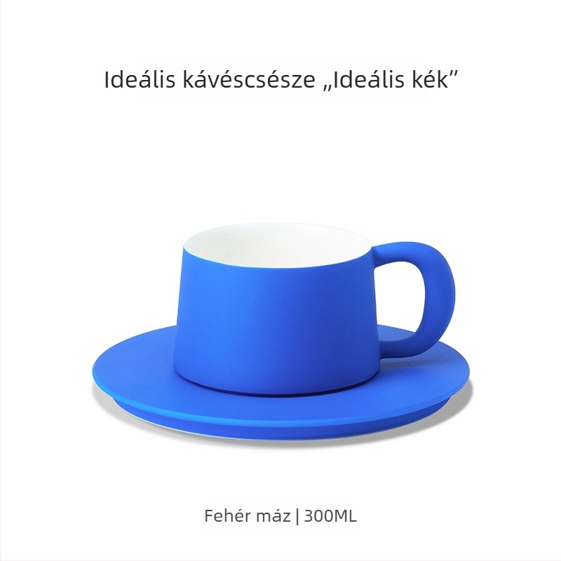 Sixteen-Open prémium kézzel készített kerámia kávés bögre készlet, minimalist design, fehér máz, 300 ml, ideális kávéhoz