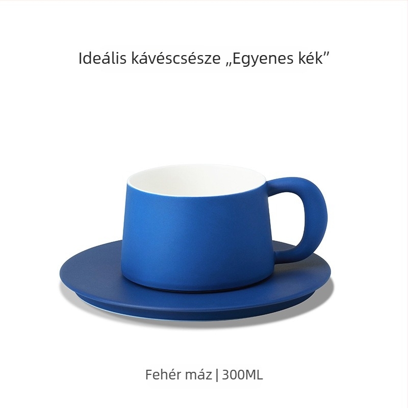 Sixteen-Open prémium kézzel készített kerámia kávés bögre készlet, minimalist design, fehér máz, 300 ml, ideális kávéhoz