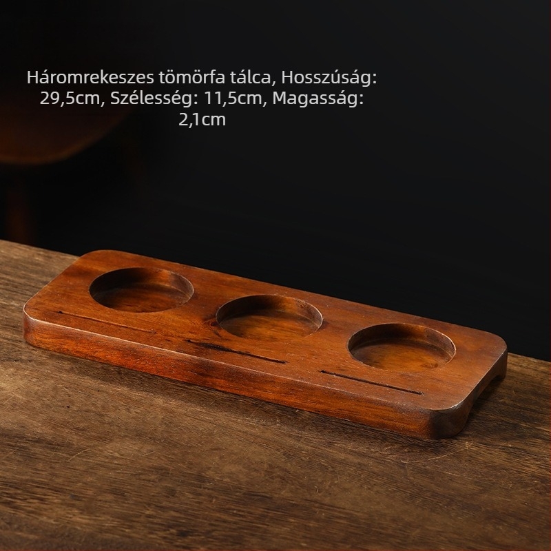 Kerámia kávéscsésze készlet lyukas fa tálcával, hideg áztatáshoz és lattehoz, retro stílus