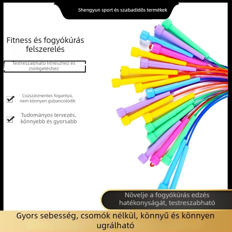 PVC bevonat acél ugrókötél edzéshez, fogyáshoz és sporthoz