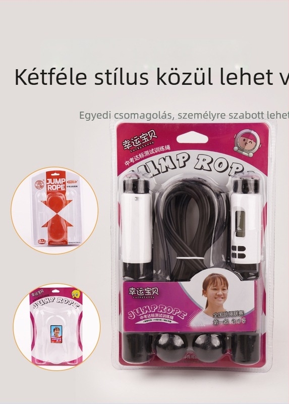 Gold Medal elektronikus számolós ugrókötél LED kijelzővel, ABS csúszásmentes markolattal, acélhuzalból készült kötél, hossz 2,8 m