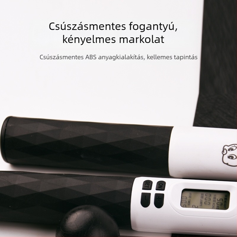 Gold Medal elektronikus számolós ugrókötél LED kijelzővel, ABS csúszásmentes markolattal, acélhuzalból készült kötél, hossz 2,8 m