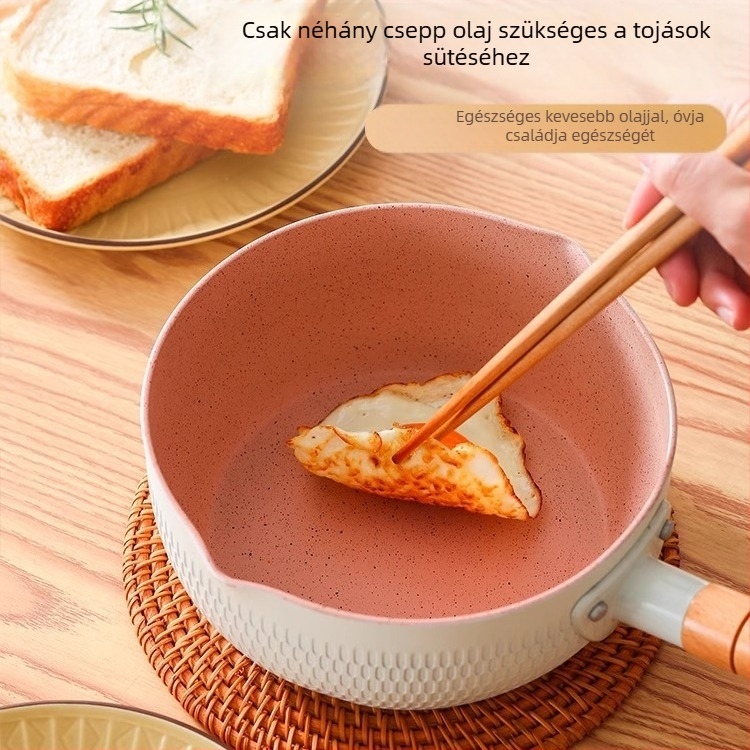 Nem tapadó, kis teflon fazék egy személyre, tészta- és levesfőzésre, gáztűzhelyhez