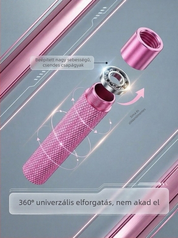 Acélból készült ugrókötél alumínium ötvözet nyéllel, beépített nagy sebességű csendes csapágyak, 360° sima forgás, könnyű, csúszásmentes, kopásálló