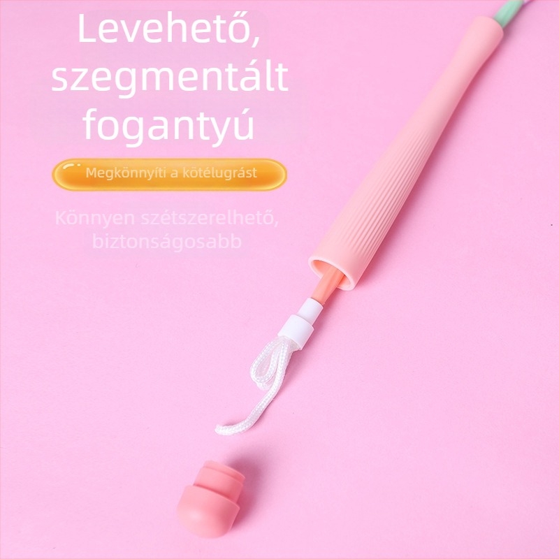 Gyerekeknek szánt bambusz gyöngyös ugrókötél, 2,8 m hosszú, óvodától az általános iskoláig
