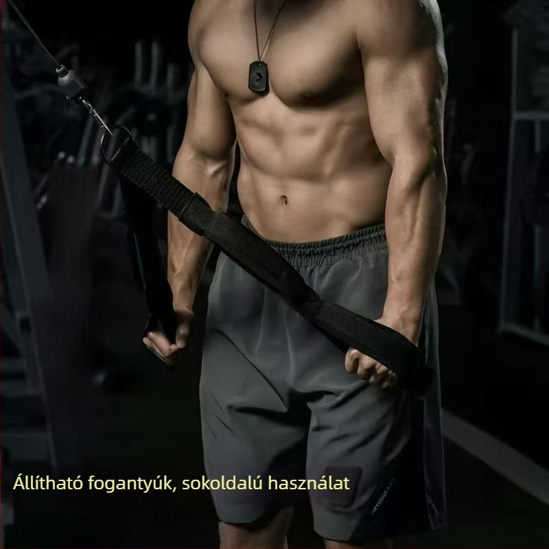 Többszegmenses hosszabbító kötél fitnesz gantryhoz, vastagított felső húzó kötél, kettős fejű nyomó, bicepsz és tricepsz számára