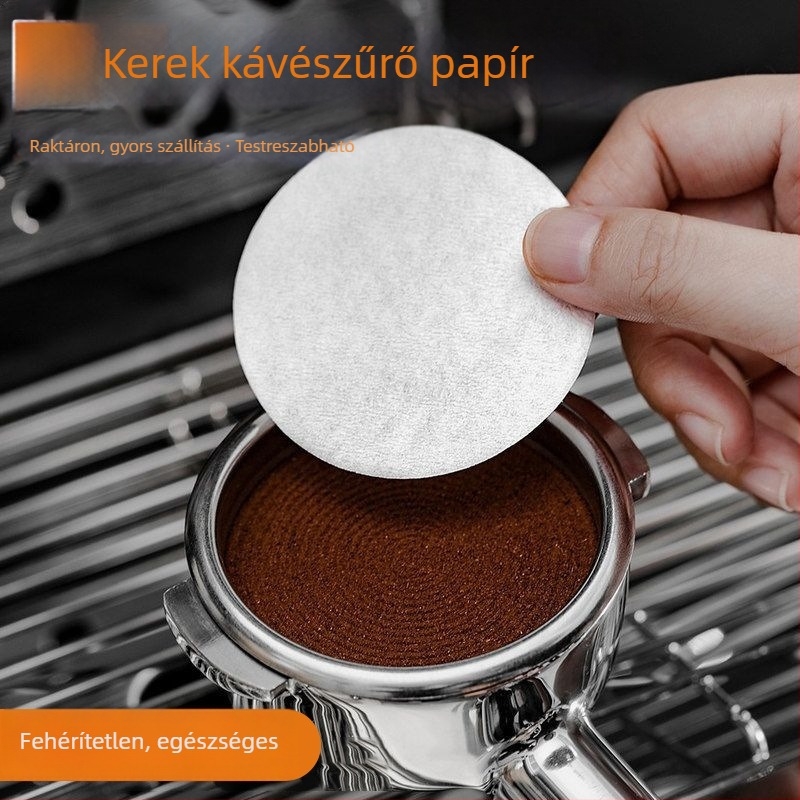 Kör alakú kávéfilter papír eszpresszó géphez, egyszer használatos moka pot szűrő kézi extrakcióhoz