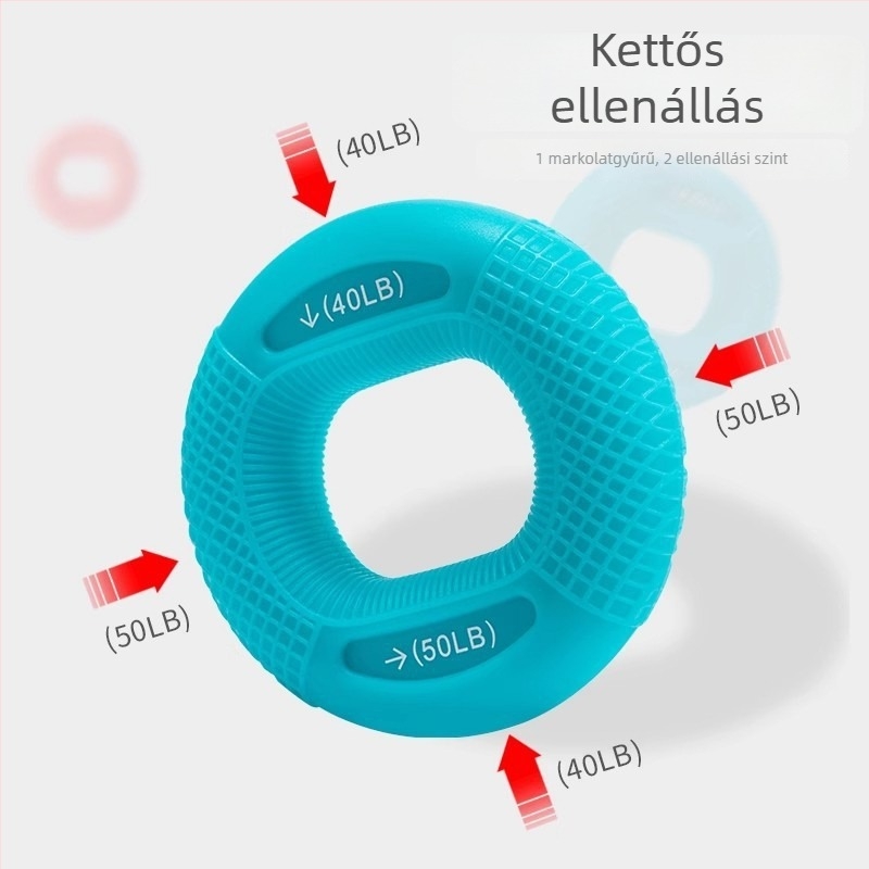 Szilikon ötujjas markológyűrű – rehabilitációhoz és ujjak edzéséhez, professzionális kéz-erőnléti tréner