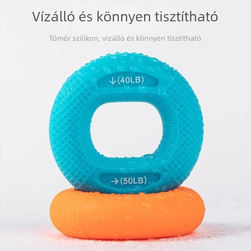 Szilikon ötujjas markológyűrű – rehabilitációhoz és ujjak edzéséhez, professzionális kéz-erőnléti tréner