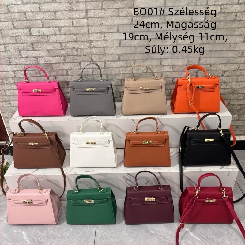 PU bőr Kelly női táska, kompakt és elegáns, kis méretű vállon viselhető és crossbody táska