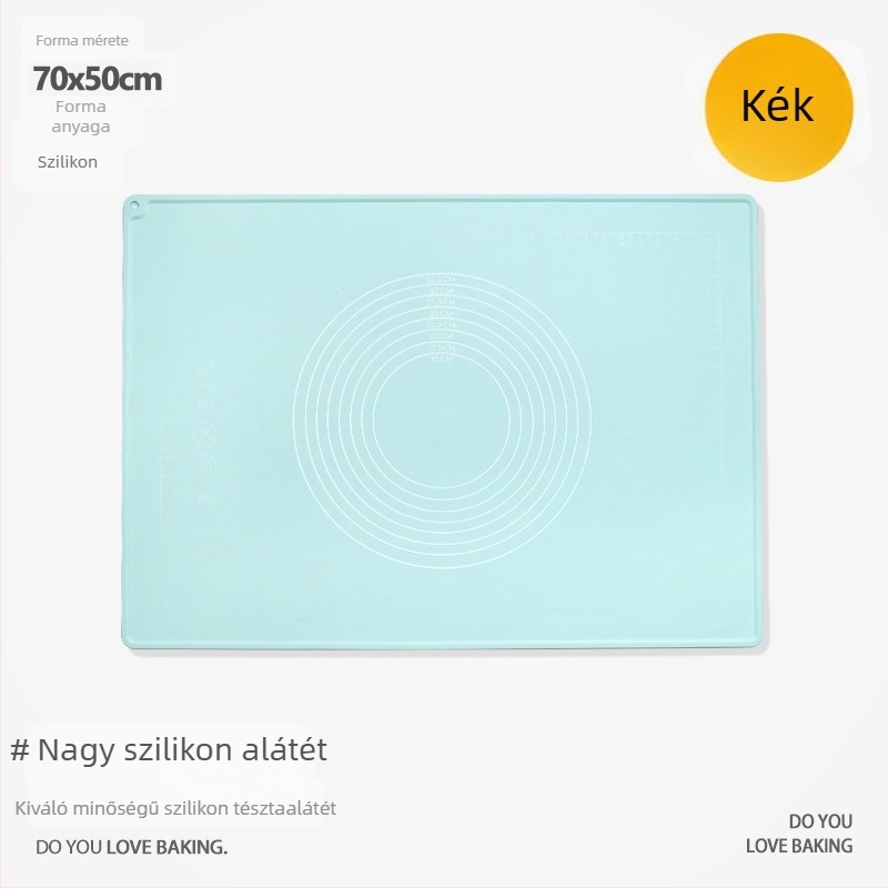Szilikon tészta dagasztó és nyújtó matrac, élelmiszer-biztonságú, vastag alátét otthoni használatra